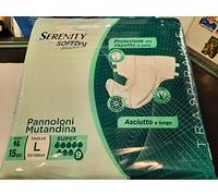 SERENITY Soft Dry Sensitive Super 15 pannoloni mutandina taglia L