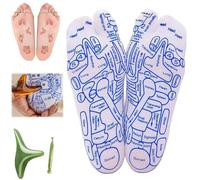 Serenity Steps Reflexology Socks Set - Reflexology Socks with Tools -Acupressure Reflexology Socks with Pressure Points - Relieve Foot Pain (1 pair, for women)