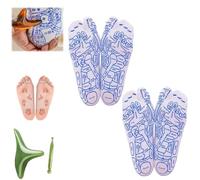 Serenity Steps Reflexology Socks Set - Reflexology Socks with Tools -Acupressure Reflexology Socks with Pressure Points - Relieve Foot Pain (2 pairs, for women)