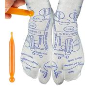 Serenity Steps - Set di calzini per riflessologia e agopressione, con strumento di massaggio, calzini per massaggio ai piedi, per donne e uomini, per alleviare il dolore ai piedi a casa (1 paio/uomo)