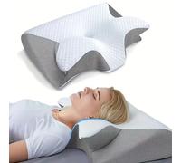 SERENIUM Ortho Sleep Cuscino Cervicale per Alleviare Il Dolore a Collo, Schiena e Spalle - per Chi Dorme sul Fianco, a Pancia in Giù e sulla Schiena - Il Sonno Migliore della Tua Vita Inizia da Qui