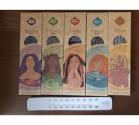 Serenix. Confezione Incenso 5 Elementi + Porta Incenso (5 Unità + Portaincenso) Armonia - Rinascere - Gioia - Chiarezza - Forza - Purificazione - Guarigione - Aromaterapia - Naturali -