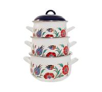 Serenk Set caboch, 18-20-22 cm, smaltato, 3 pezzi