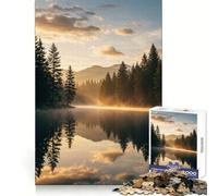 Sereno Lago all'Alba Puzzle da 1000 Pezzi per Adolescenti Puzzle Gioco di Ragionamento e Abilità Rilassante Mentale Taglio Preciso Regalo di Natale (38x26cm)