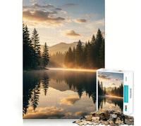 Sereno Lago all'Alba - Puzzle da 1000 pezzi per adulti - Gioco cognitivo da assemblare insieme - Divertente pezzo da collezione (38x52cm)