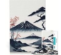 Sereno Monte Fuji Puzzle da 1000 pezzi Puzzle per adulti Regalo Gioco di logica stimolante Gioco rilassante Bordo trasparente Regalo sentito (38x52cm)