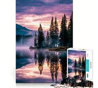 Sereno riflesso del lago al crepuscolo Puzzle da 1000 pezzi per adolescenti Gioco di abilità e ragionamento Rilassante mentale Taglio preciso Regalo di Natale (50x75cm)