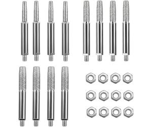 Serenophile 12 teste per affilare catene per motosega, punte smerigliatrici per passo 4 mm, 4,8 mm, 5,5 mm, accessori per smerigliatrice manuale per lavorazione del legno e lucidatura dei metalli