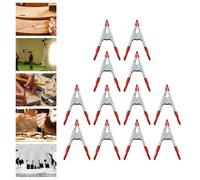 Serenophile Confezione da 12 morsetti a molla in metallo resistente da 10,2 cm, clip per utensili per la lavorazione del legno con cuscinetti in gomma per sfondi fotografici, fogli di plastica, stoffa