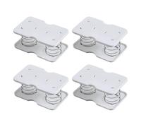 Serenophile Confezione da 4 supporti a molla per fazzoletti, vassoio di sollevamento automatico per casa, ufficio, auto, inserto per movimento centrale in plastica, bianco