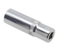 Serenophile Deep for Impact Socket 4-14 mm 1/4" Square Drive Adapter finitura cromata ad alta durezza Socket riduttore adattatore per la manutenzione dell'auto argento 50 mm (11 mm)