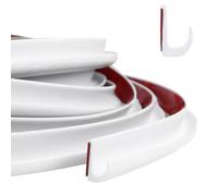 Serenophile Grondaia autoadesiva a forma di J per camper, 5 m, in gomma TPE, per guarnizione del parabrezza, impermeabile e resistente alle intemperie per bordi per facciata in vetro di casa e auto