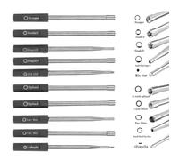 Serenophile Kit di attrezzi per la regolazione del carburatore, set da 10 pezzi scanalato e multi-profilo per motori piccoli a 2 tempi - compatibile con Echo, Poulan, Husqvarna, MTD, Ryobi, Homelite