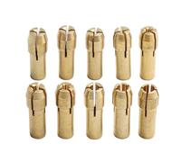 Serenophile per mini trapano Collet Mandrino Set 10pcs Ottone Rotary Tool Adapter 0.5-3.2mm Gamma di serraggio per per dremel Incisione Lucidatura Grinding Accessori Oro