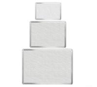 Serenophile Rete rettangolare per pizza in alluminio, 30,5 cm, 40,6 cm, 20 x 30 cm, rete quadrata per pizza per forno, uso commerciale (28 x 40 cm)