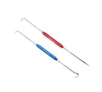 Serenophile Set di 2 cacciaviti per paraolio, in lega di alluminio, estrattore con 4 tipi di testa per O-Ring, molla, rondella e aspirazione per rimozione anello, blu e rosso