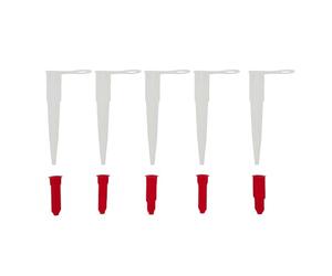 Serenophile Set di 5 ugelli per sigillatura e tappi a vite rossi, beccucci in plastica con guarnizioni ermetiche per pistola mastice sigillante siliconico, compatibili con cartucce EU3, ugelli bianchi