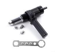 Serenophile Set di adattatori per rivetti elettrici: attacco trapano in acciaio legato per rivetti ciechi 2,4-4,8 mm con impugnatura verticale e 4 ugelli