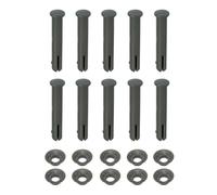 Serenophile Set di perni e guarnizioni di ricambio P61796 per piscine Bestway Pro Max in acciaio, lunghezza 60 mm, plastica, grigio, set da 6 o 10 pezzi