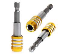 Serenophile Supporto per punte da trapano a sgancio rapido con gambo esagonale da 1/4", adattatore di estensione per cacciavite da 60 mm, con meccanismo di bloccaggio per trapani elettrici e driver