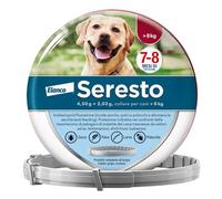 Seresto collare antiparassitario per cani oltre 8 kg. Elimina pulci, zecche, pidocchi e protegge dal rischio di trasmissione della leishmaniosi fino a 8 mesi.