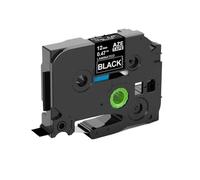 SErgcrFXb Nastro per stampante compatibile 12mmx8m TZE231 compatibile con modelli di stampante etichetta PTH110 P710BT E110VP per numero di parte TZE231(White on Black)