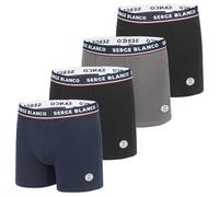 Serge Blanco Boxer da Uomo in Cotone, Traspirante, Piacevole (Confezione da 4), Multicolore, XXXL