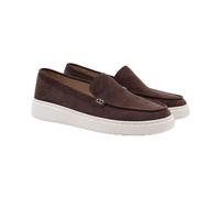 Serge Blanco Mocassino Kentucky in pelle nabuk - Scarpe casual uomo, marrone, 45 EU