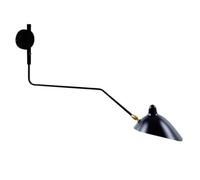 Serge Mouille Applique 1 Applique Nero e Ottone con Incrinazione