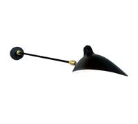 Serge Mouille Applique 1 Applique Nero e Ottone con Rotazione