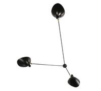 Serge Mouille Applique Araigne 3 Applique Nero e Ottone Fissa