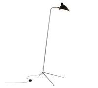 Serge Mouille Lampadaire 1 Droit Lampada da Terra Nero e Ottone
