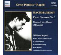 Sergei Rachmanin Piano Concerto No.2/rhapsody On a Theme of Paganini (Kapel (CD)