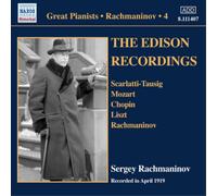Sergei Rachmaninov The Edison Recordings (CD) Album
