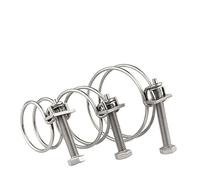 Sergenti flessibili regolabili, Fascette stringitubo in acciaio inossidabile a doppio filo, diverse misure, confezione da 2(2832x2.0(5pcs))