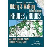 Sergio Mazitto Rhodes (Rodos) Complete Topographic Map Atlas 1 (Tascabile)
