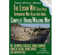 Sergio Mazitto The Lycian Way (Likia Yolu) Topographic Map Atlas wit (Tascabile)