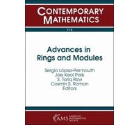 Sergio R. Lopez-Permouth Advances in Rings and Modules (Tascabile)