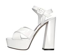 Sergio Rossi - Patent Leather Sandali - - Shoes - Donna - Bianco - 37 1/2 EU