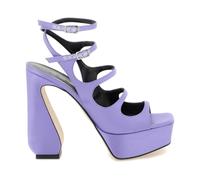 Sergio Rossi - Sandali in seta con cinturini regolabili e tacco scolpito - - Shoes - Donna - Viola - 36 1/2 EU