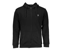 Sergio Tacchini Black Cotton Men's Hooded Sweater - L