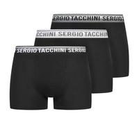Sergio Tacchini Boxer Da Uomo 3 Pezzi Regular Basic Fit Nero Nuovo