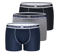 Sergio Tacchini Boxer da Uomo in Cotone bielastico, Art. 9000 Pacco da 3 pz Multicolore XL
