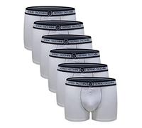 Sergio Tacchini Boxer da Uomo in Cotone bielastico, Art. 9000 Pacco da 6 pz Bianco L