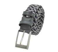 Sergio Tacchini Cintura Elastica Intrecciata, Uomo Donna, Con Inserti in Vera Pelle, Scatola Regalo