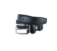 Sergio Tacchini Cintura Uomo Esterno PU Interno Pelle, Fibbia Nickel Free