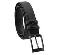 Sergio Tacchini Cintura Uomo Pelle Nera Classica Casual Fibbia Metallo