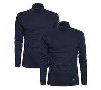 Sergio Tacchini Maglia da Uomo Dolcevita Caldo Cotone, 2pz Blu L