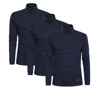 Sergio Tacchini Maglia da Uomo Dolcevita Caldo Cotone, 3pz Blu XXL