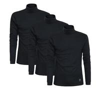 Sergio Tacchini Maglia da Uomo Dolcevita Caldo Cotone, 3pz Nero XL